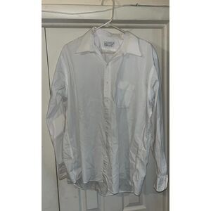 Arrow Bradstreet Mens Dress Shirt White Size 17 1/2 34/35